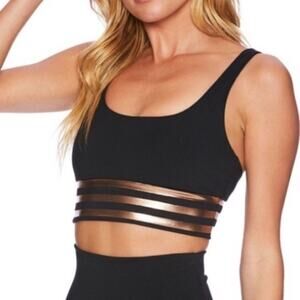NWT Beach Riot metallic Leah top sports bra